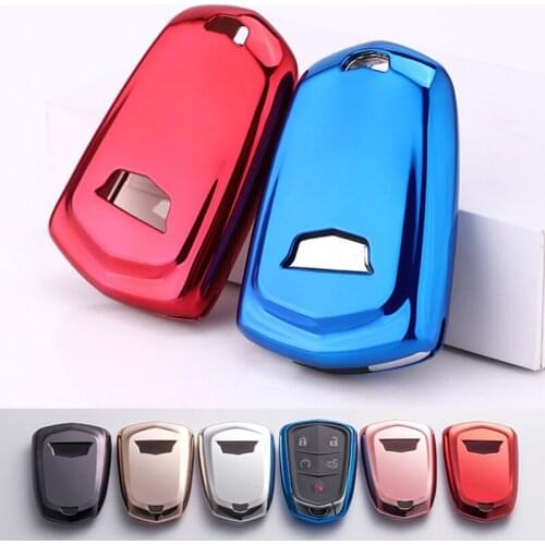 TPU new car key case cover for Cadillac Escalade ESV XTS ATS SRX 6BT CT6 ATS-L XT5 BLS key ring car style styling accessories