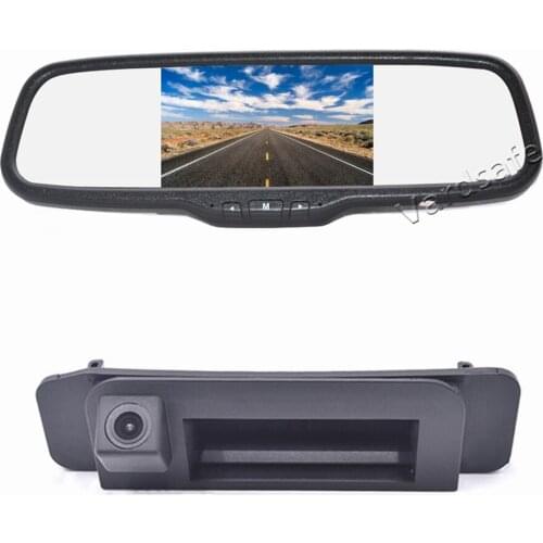 Vardsafe VS467C Clip-on Mirror Monitor & Trunk Handle Reversing Camera for Mercedes Benz C Class W205 CLA W117
