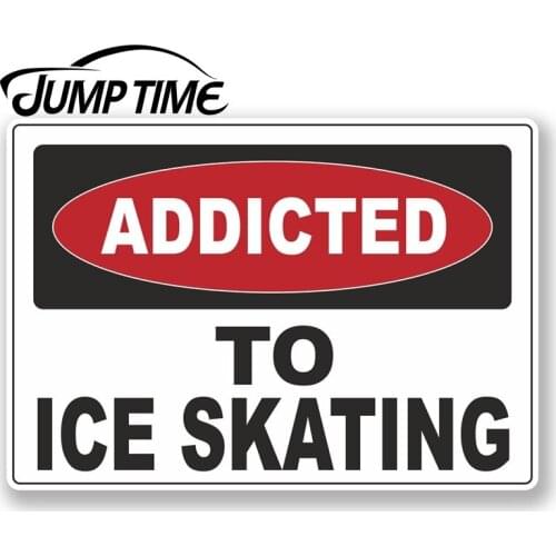 Jump Time for Addicted to Ice Skating Vinyl Sticker Laptop Warning Funny Gift Car Assessoires Decals Vinyl Car Wrap DIY