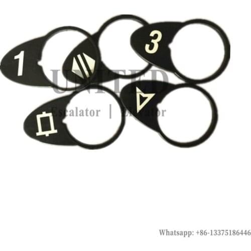 10pcs UNITED Elevator Black Button Character GEN2 Comfort Blue Light Elevator Button A311 A3N47136 KAS441
