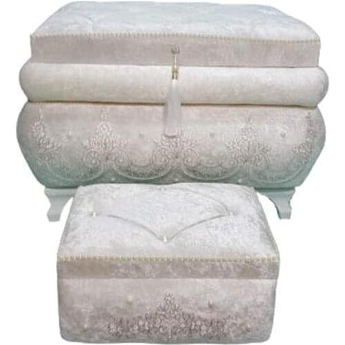 Lara Luxury Cubic Zirconia Tassels 2'li Dower chest Powder