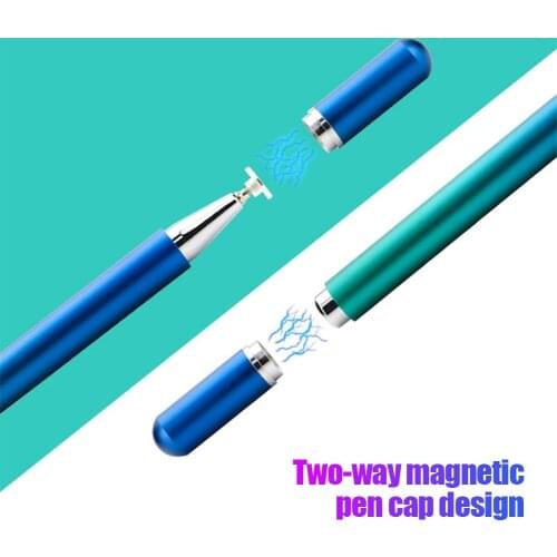 2 in 1 Gradient Color Magnetic Stylus Pen for iphone iad tablets Built-in Suction Tip Clear Disc Touch Screen Capacitive Pen