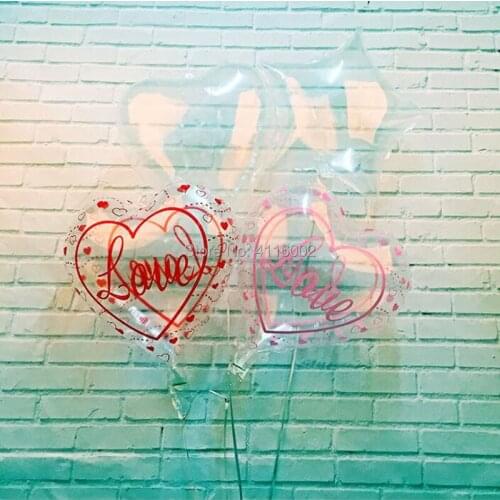 300pcs 18inch Clear Transparent Balloons Star Heart Love Helium Globos Wedding Birthday Party Decoration