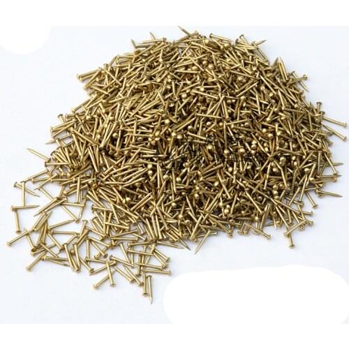 50pcs Gold High hardness wall nails Antique drum Furniture hinge Brass nails Hardware Accessories 8 10 12 15 18 21 30 35mm