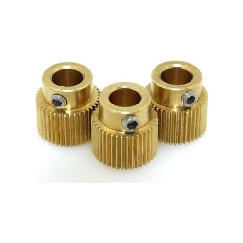3D printer accessories 26 teeth 36teeth 40 teeth Stainless steel Brass feed gear MK8 extruder Wire feeding wheel