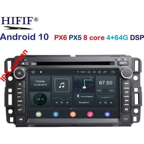 PX6 DSP 2 Din GPS Radio Android 10 Car DVD Player for GMC Sierra Yukon Denali Acadia Savana Chevrolet Express Traverse EquinoxCD