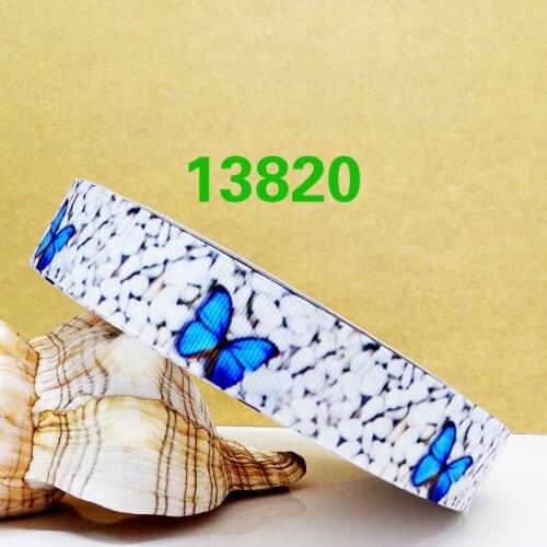 Free shipping 50 yard per size flower printed grosgrain ribbon 13820