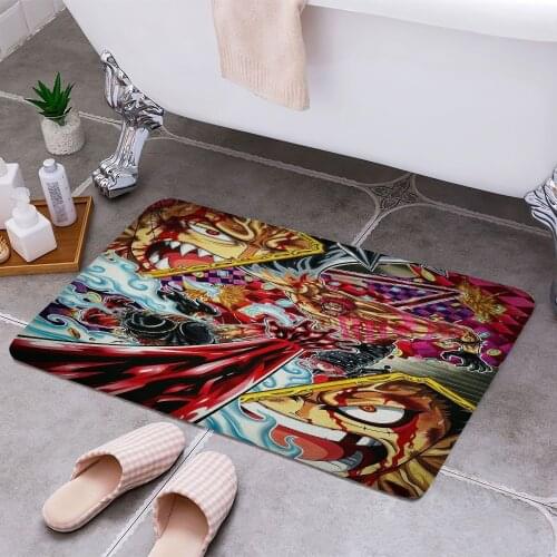 One Piece Luffy 3D Print Doormats Rectangle Non-Slip DoorMat Bedroom Kitchen Entrance Print Door rugs Dropshipping