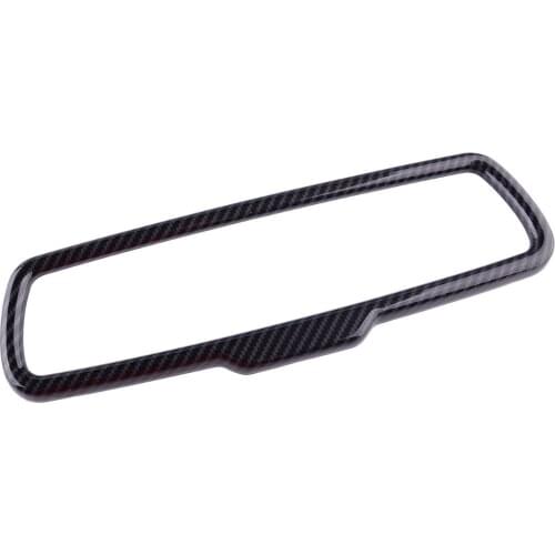 Carbon Fiber Style Black Interior Inner Rearview Mirror Cover Trim Bezel Frame Fit for Dodge Challenger 2015 2016-2018 2019 2020
