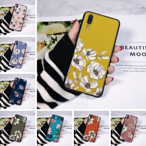 Flower Phone Case For Huawei P10 P20 P8 P9 Lite 2017 Soft Silicone Back Cover For Huawei P20 Pro P10 Plus P Smart P9 Lite Mini