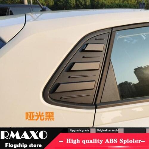 For VW polo plus 2019-2020 Sedan ABS Back triangle Rear Door Window shades Louver Frame Window Sill Molding Cover Sticker Trim