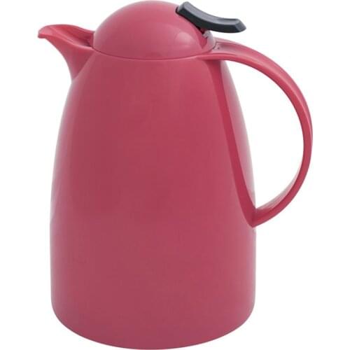 EWs Acrylic 1 LT In Fuchsia Glass Thermos Hot Cold Tea Coffee Retains Heat Smell Does Not Make Handy