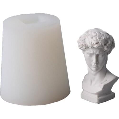 Great Artists Figures David Polymer Clay Plaster Candle Silicone Mold Resin Casting Portrait Painting Mold Crafts Tools X4YA