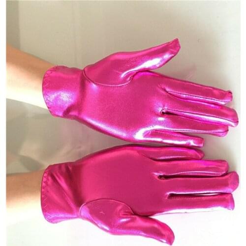 Fuchsia Green Tandi Girls Gorgeous Fancy Blue Gloves for Special Occasion Dress Formal Wedding Pageant Party Short ST264