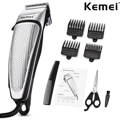 Kemei Professional Barber Shop Hair Clipper Powerful Electric Corded Hair Clipper Men Household Low Noise Haircut Salon Tool D40