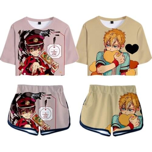 Set Yugi Amane Cosplay Shirt Shorts Girls Toilet-Bound Hanako-kun Sets Costume Nene Yashiro Running Top Shorts Minamoto Kou Boys