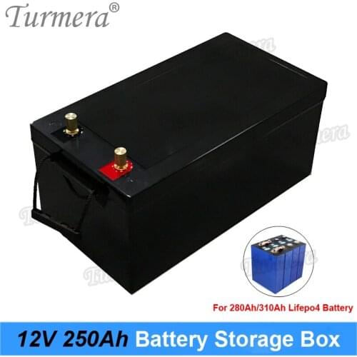 Turmera 12V Battery Storage Box with Indicator for 3.2V 100Ah 200Ah 280Ah 310Ah 320Ah Lifepo4 Batteries Solar Energy Systems Use