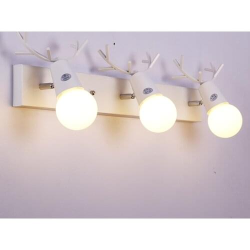 Creative deer Led Mirror Lamp Modern Wall Light Bathroom Bathroom Cabinet Lights Dressing room Mirror Lamp chldren Lighting