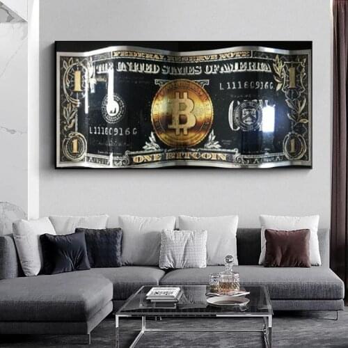 Money Gold Standard Modern Canvas Painting Dollar Modern Wall Art Picture Style Street Abstract Poster and Print Home Decoration