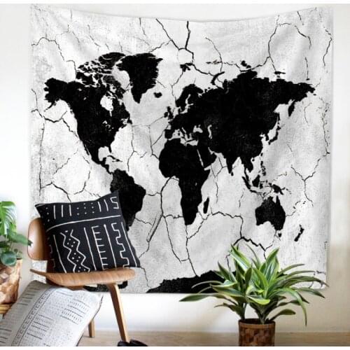 New World Map Background Cloth Fashion Household Atmosphere Decoration Supplies Hanging Cloth Living Room Bedroom Tapestry