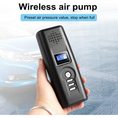 Portable Car Air Compressor Electric Wireless Tire Inflator Air Pump Rechargeable Digital Auto for Car Motorcycle Balls