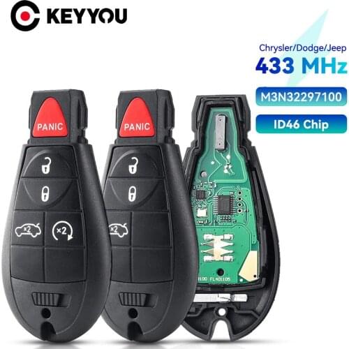 KEYYOU M3N32297100 For Dodge Dart 2012-2016 Car Remote Key 433mhz ID46 Chip for Dodge Keys 4/5 Buttons Smart Remote Car Key