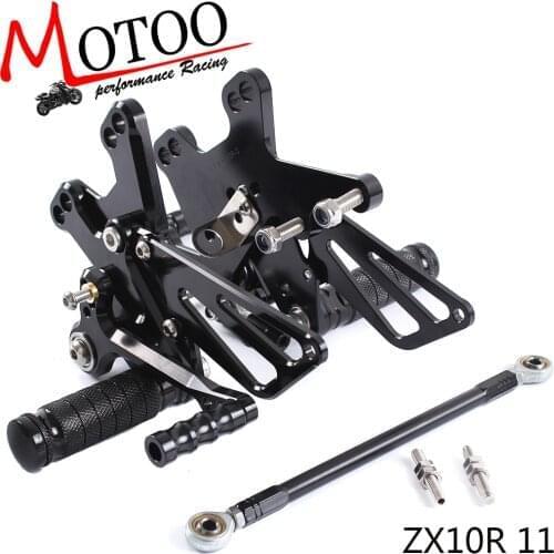 Motorcycle Adjustable footrest pedal Rearsets Rear Sets Foot Pegs For KAWASAKI ZX10R ZX-10R 2011 2012 2013 2014 2015 2016