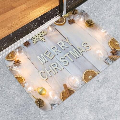 Christmas Printed Entrance Mat Kitchen Carpet Door Mats Indoor Welcome Rugs Room Home Decor Mat Antislip Kitchen Rug Washable