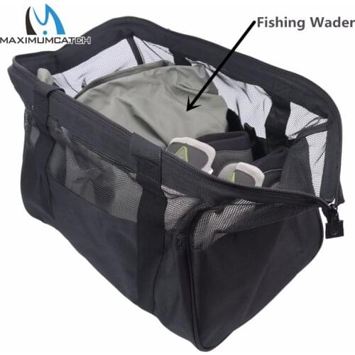 Maximumcatch Fishing Wader Bag with Changing Mat PVC Mesh Venting Fly Fishing Bag 45*30*30cm (17.72*11.81*11.81inch)
