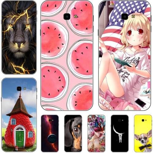 Silicone Cover For Samsung Galaxy J4 Plus J4+ J415F-DS j4 Prime 2018 Case Soft TPU Protective Phone Case Cartoon Bumper Shell