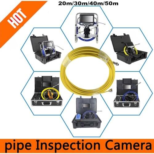 Fiberglass cable 20meters 30m 40m 50m for WOPSON Plumbing Survey Camera Pipe Cleaning Monitoring Equipment
