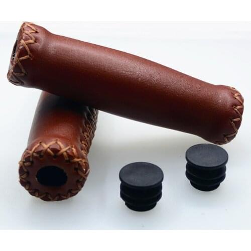 Ultralight High-elastic sponge bicycle handlebar grip PU Leathers bicycle grips soft retro bike MTB handle grip