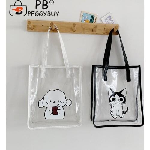 Vintage Design Luxury Hand Bag Female Travel Women Printing Large Shoulder Bag Casual Ladies Transparent Handbags