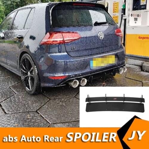 For VW GOLF 7.5 R Body kit spoiler 2014-2017 For GOLF 7 R ABS Rear lip rear spoiler back Bumper Diffuser Bumpers Protector