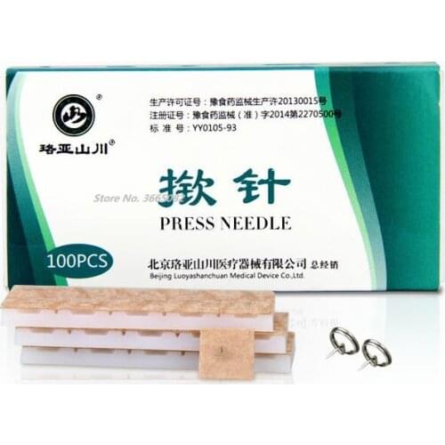 10boxes sterile ear press needle ear massage disposable intradermal needle auricular acupuncture needle plaster 0.22*1.5/1.3/2mm
