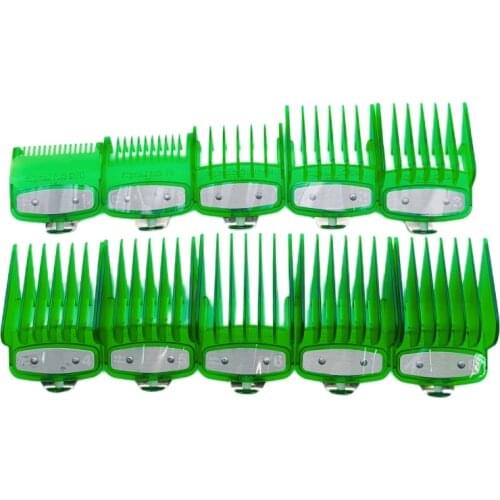 10PCS Barber Shop Styling Guide Comb Set Oil Head Hair Trimmer Attachment Hairdresser Clipper Limits Comb