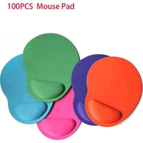 100PCS Solid Color Mouse Pads EVA Wristband Comfortable Mice Mat for Game Computer PC Laptop Hand Wrist Protective Mousepad
