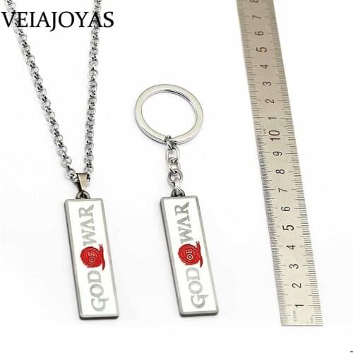 2018 Game God Of War 4 Necklace OLYMPUS KRATOS Metal Chain Necklaces for Women Fashion Jewelry Charms Keychains Men Fans Gifts