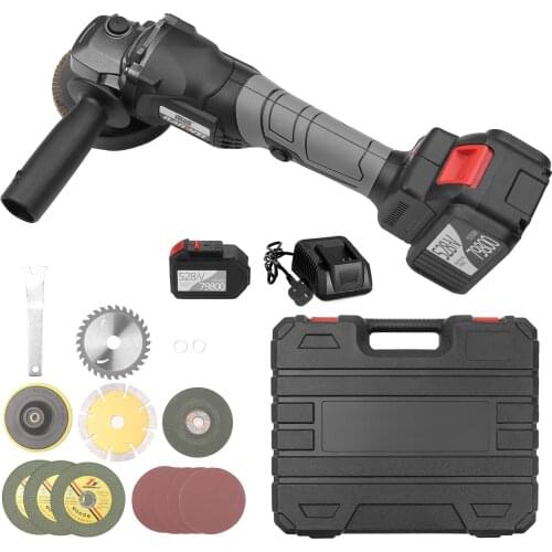21V Brushless Angle Grinder Tool Mini Cordless Polishing Cutting Machine 100mm Variable Speed 4.0Ah Lithium-Ion Metal Cutter