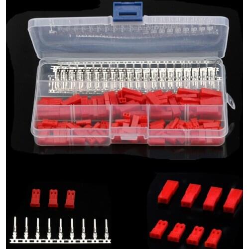 420PCS 2.54mmJST Connector Plug 2Pin Female Male and Crimps RC Battery Connector