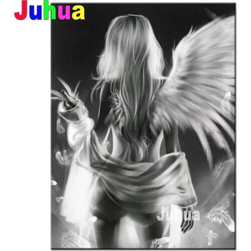 5D diamond embroidery mosaic Sad Angel girl diamond paintings full square round drill stitch cross rhinestone of picture art