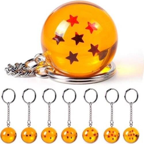 7 Stars Crystal Ball Resin Toy Ball Massage Ball 27mm Key Ring Hangable Keychain Toy Resin Ball Toys For Adults Children Kids