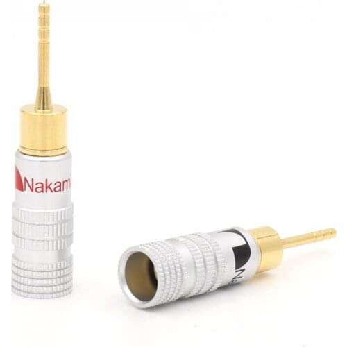 8PCS Nakamichi 2mm Pin Speaker Banana Plug Adapter Wire Gold Plated