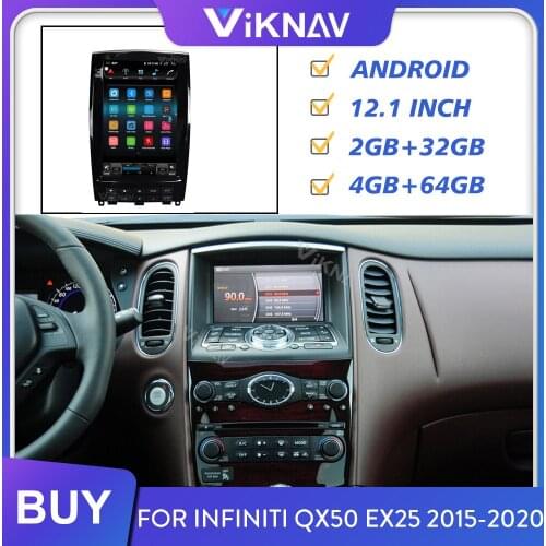 2 Din Car Radio for Infiniti QX50 EX25 2015 2016-2020 Android Auto Stereo Multimedia Player Head Unit GPS Navigation Screen