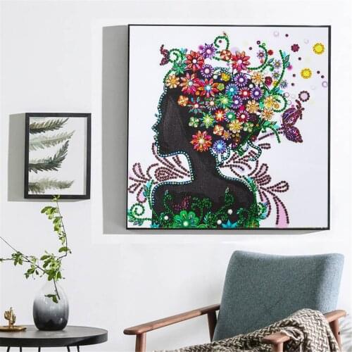 Butterfly Flower Fairy 3D Diamond Painting Partial Drill Special Diamond Handmade Home Decoration Custom DIY Crafts Cusack