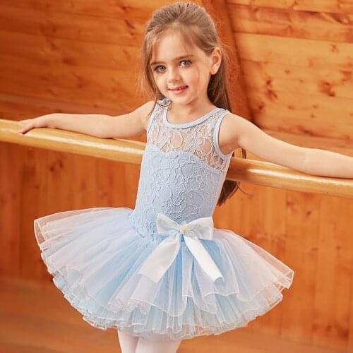 Girls ballet dress lace tank dance costumes sleeveless dance dress cotton leotard professional ballet tutu ballerina dance wear