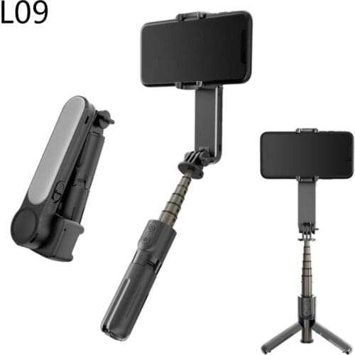 L09 Wireless Bluetooth Selfie Stick With LED Light Tripod Telescopic Rod Handheld Gimbal Stabilizer For Android IOS Smartphone