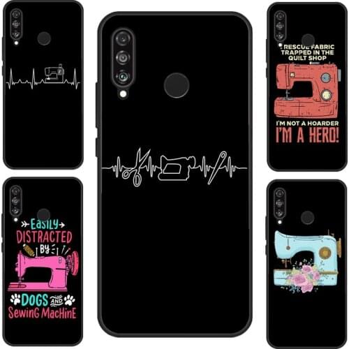 Sewing Machine Case For Huawei P30 Lite P40 P20 Pro P Smart Z 2019 2021 Nova 5T Honor 10 Lite 8X 9X 10i