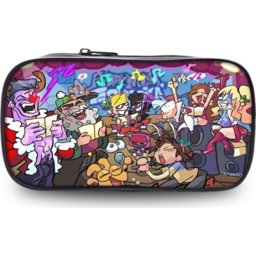 Friday Night Funkin Pencil Case Wallet Purse School Pencil Bags Zipper Canvas Bag Anime Cartoon Games Make Up Bags Kids Gift