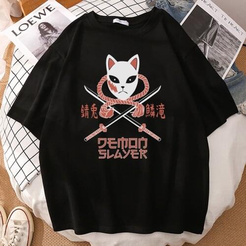 Demon Slayer Sabito Prints Mans T Shirt Harajuku Casual Short Sleeve Tops Creativity Soft T-Shirts Funny Comfortable T-Shirt Men